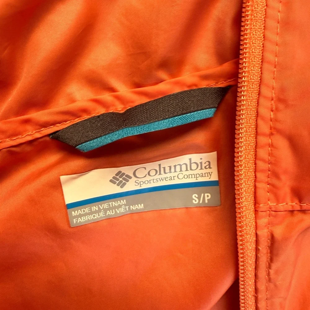 Columbia Women's Center Ridge Windbreaker Jacket Coral/Gray‎ Sz Small